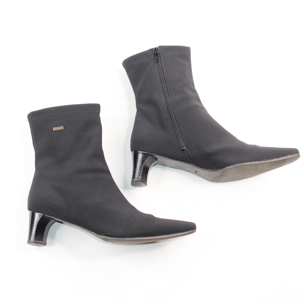 Hogl Fabric Gore-Tex Black Side Zipper Booties #137 - Picture 5 of 8